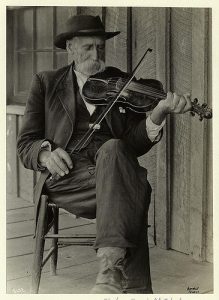 Mountain fiddler, circa 1920.