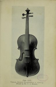 Picture of a violin made by Joseph Guanerius 1698-1744