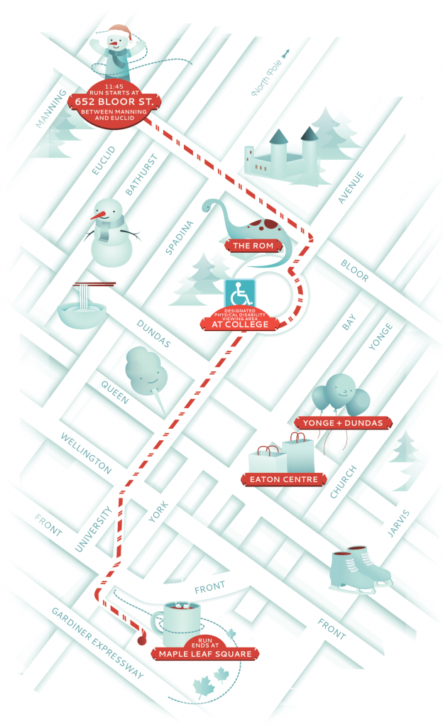Santa Claus parade route: Bloor to Christie is where it may conflict with our session,
